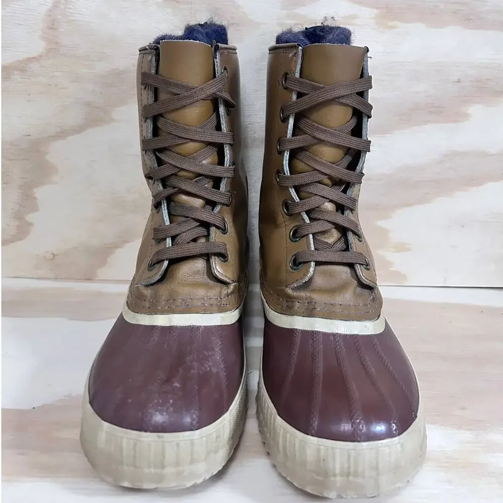 Sorel - Rubber Waterproof - Winter Boots - Brown/Red- Women's - 7